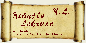 Mihajlo Leković vizit kartica